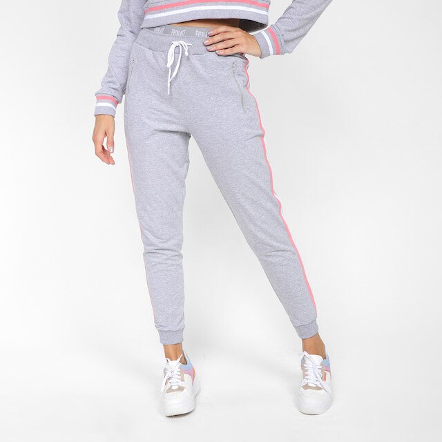 Calça Moletom Everlast Cintura Alta Feminina